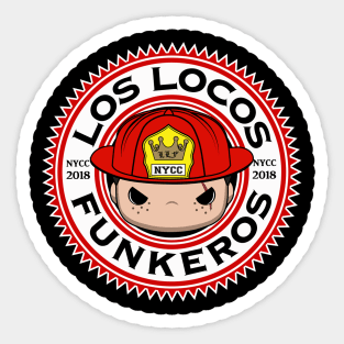 NYCC 2018 Fireman Frederico - Los Locos Funkeros Sticker